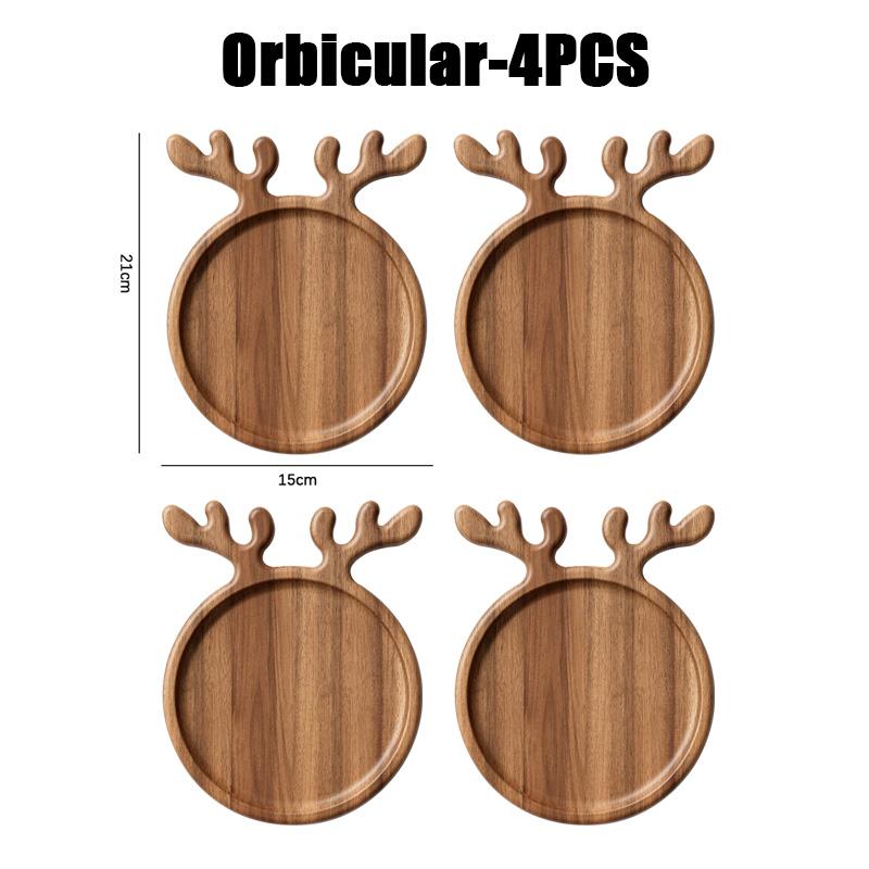 Appetizer Platter Decorative Christmas Tray Dessert/Snacks/Fruit/Cookies Wood Serving Platter Charcuterie Board Kitchen Supplies