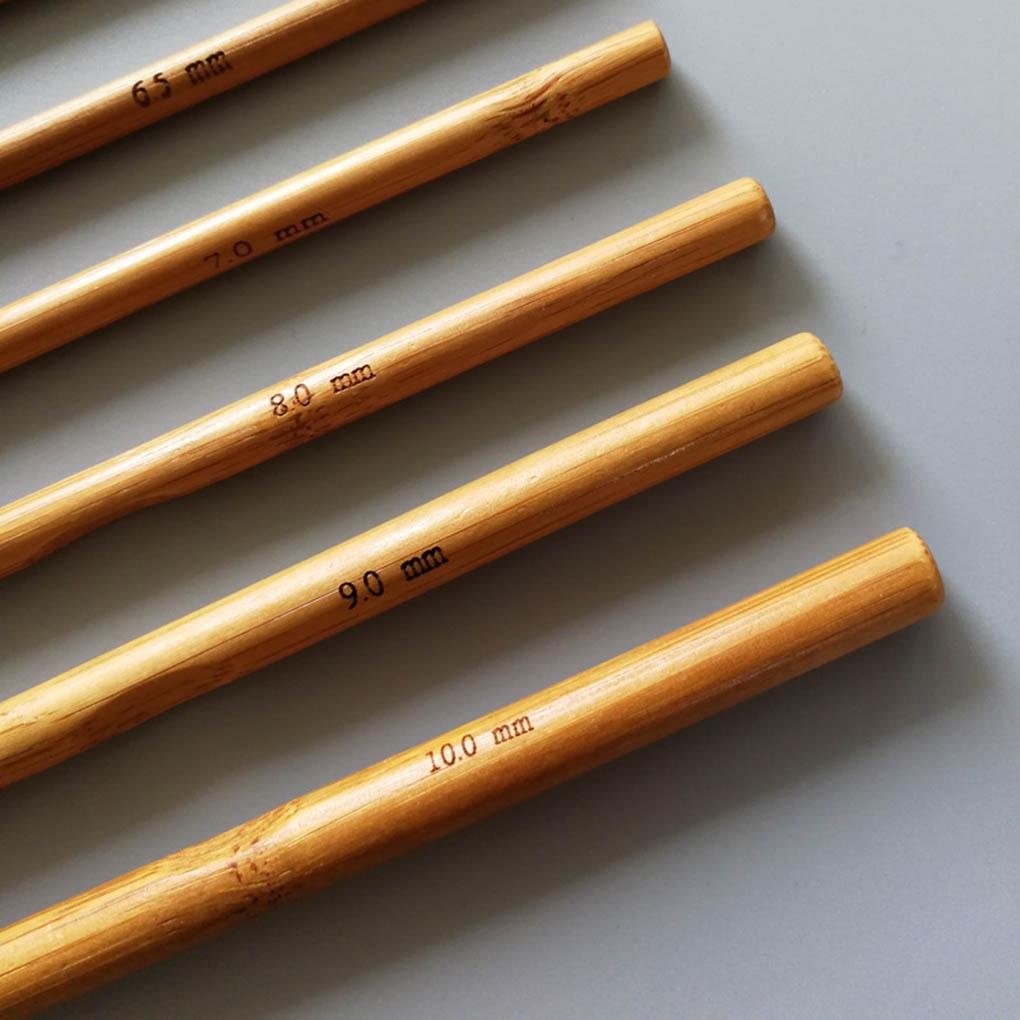 Bamboo Hook Handle Crochet Weave Needle Multipurpose Long-lasting Exquisite Simple Operation Smooth Surface Sewing Supplies