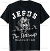 Jesus The Ultimate Deadlifter Funny Christian Workout Gym T-Shirt Individuality T Shirt for Man Camiseta Hombre