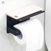 Edelstahl Toilettenpapierhalter mit Telefonablage Badezimmer Tissuehalter Toilettenpapierrollenhalter für Haushaltspapierhalter