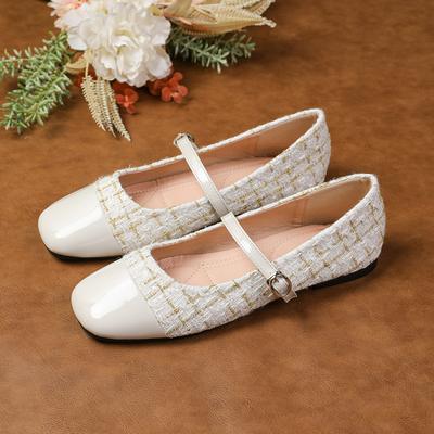 Fashion Flat Shoes for Women 2025 Spring and Autumn Mary Jane French Flat Shallow Mouth Plus Size Women's Shoes Ladies Loafers Women