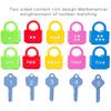 10Pcs Kids Alphabet Lock Key Toy Set Car Locks Montessori Educational Number Matching Homeschool Math Toys Baby Word Cognition