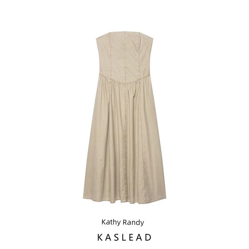 Kaslead New Women clothes Western Style Fashion Simple Slim fit Tube Top Dress 4772266 704