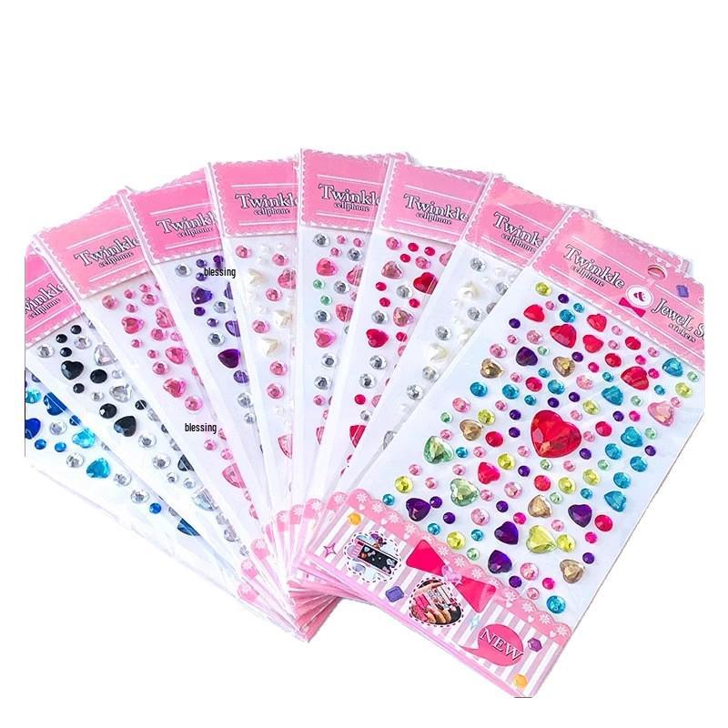Children's 3D Crystal Diamond Cartoon Stickers for Princess Rewards and Decoration