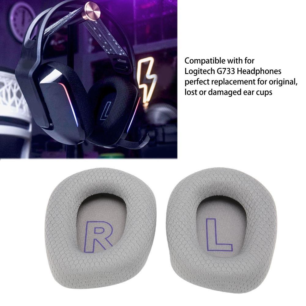 2PCS Comfortable Noise Isolation Earcups for Logitech G733 Headphones Comfort Enhancement