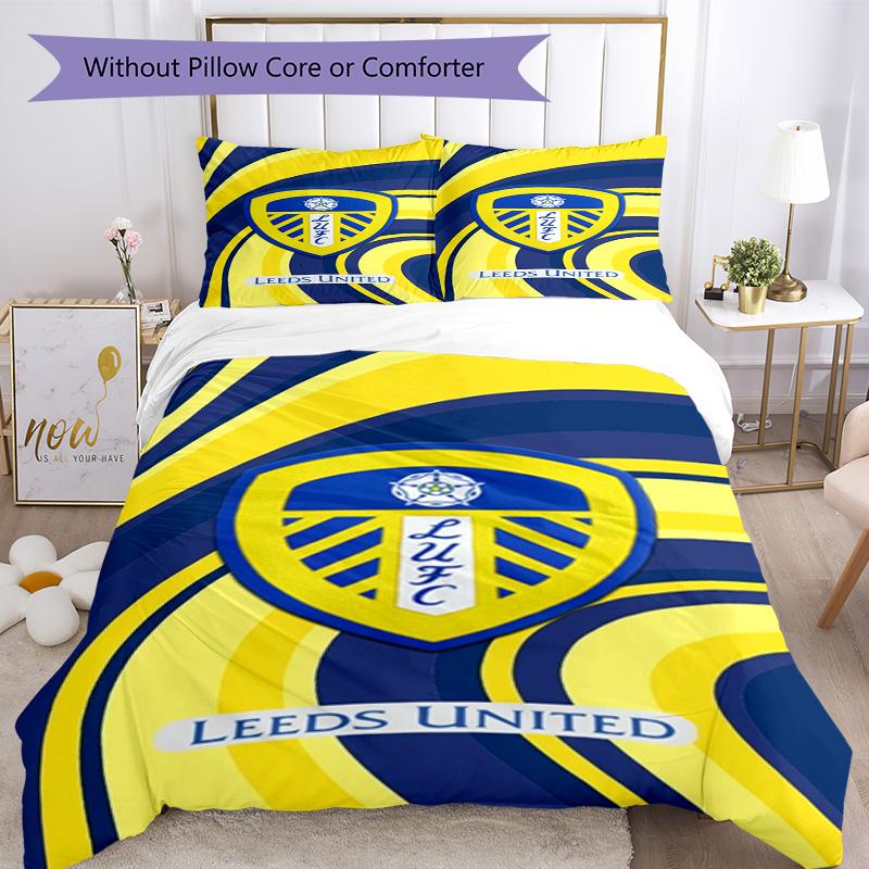 Fc Crest Design Printed Pattern Duvet Cover Set – includes 1 duvet cover and 2 matching pillowcases Bedroom decor Christmas gifts