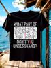 Funny Tshirt Funny Hockey Graphic Tshirt - WHAT PART OF D...