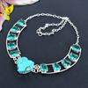 Tibetan Turquoise, Tourmaline 925 Sterling Silver Jewelry Necklace 18" KG-1855