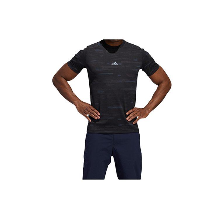 Adidas T Shirts Men's Black Crew Neck Moderate Straight Fit FT2777