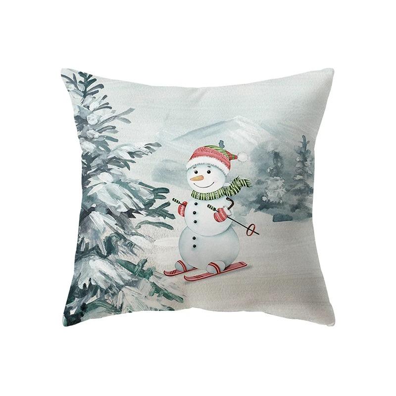 Christmas Themed Pillowcases Car Accessories Office Santa Claus Living Room Sofa Home Pillowcases