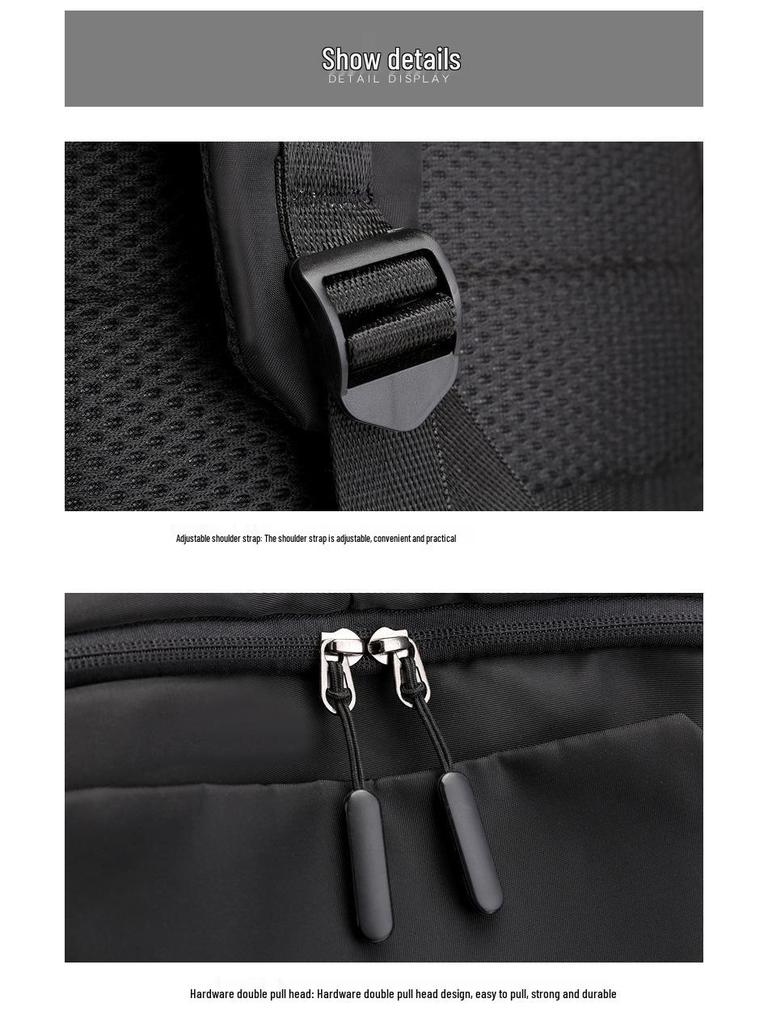 Lässiger Rucksack im koreanischen Stil mit großem Fassungsvermögen für Herren - Multifunktional & Logo bedruckbar