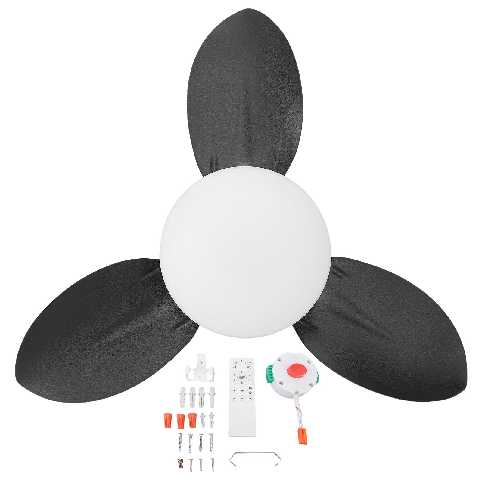 

Потолочный вентилятор, светильник для скрытого монтажа, 25 дюймов, небольшой, с регулируемой яркостью, светодиодный, 6 скоростей, тихий двигатель постоянного тока для кухни на террасе чёрный