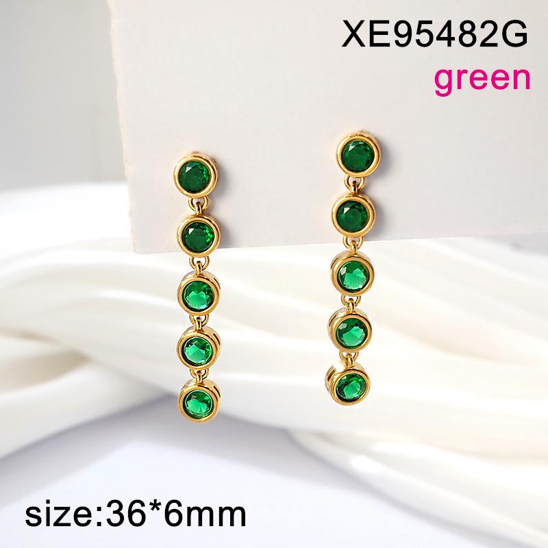 Elegant Zircon Long Earrings - Light Luxury, Versatile Fashion for Women