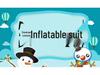 Adult Christmas Santa Claus and Snowman Inflatable Costume with Accessories