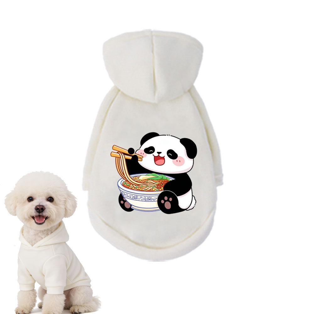 Pet Hooded Sweatshirt Cats & Dogs Cute Fashiona Unique Panda Print Design Suitable Pomeranian Maltese Large Breed Dog