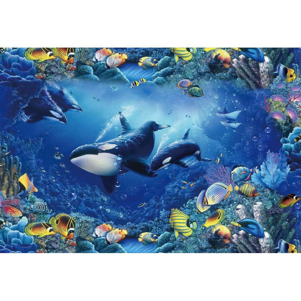 Underwater World Seabed Photography Backdrop Decor Ocean Undersea Fish Coral Baby Birthday Background Photo Studio Props Custom