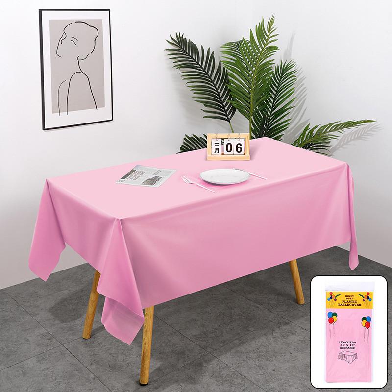 Peva Thickened Disposable Tablecloth With Dustproof And Oilproof Surface For Events And Decor