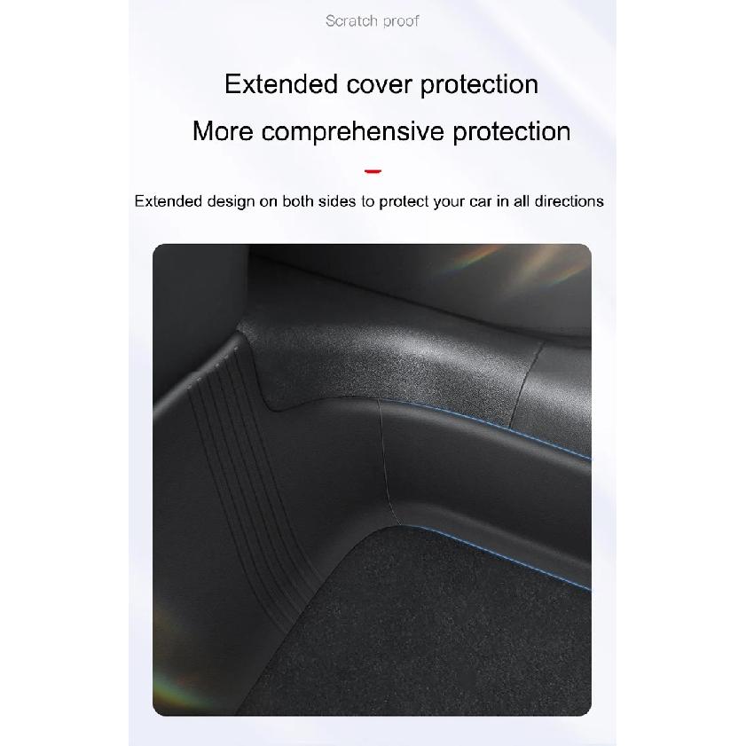Protective Pad For Tesla Model 3 Y Under Rear Seat Anti Kick Guard Cover TPE Full Surround Cushion Protector Car Interior Modely