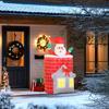 Inflatable Christmas Decoration, Santa Claus in Chimney, LEDs, Blower