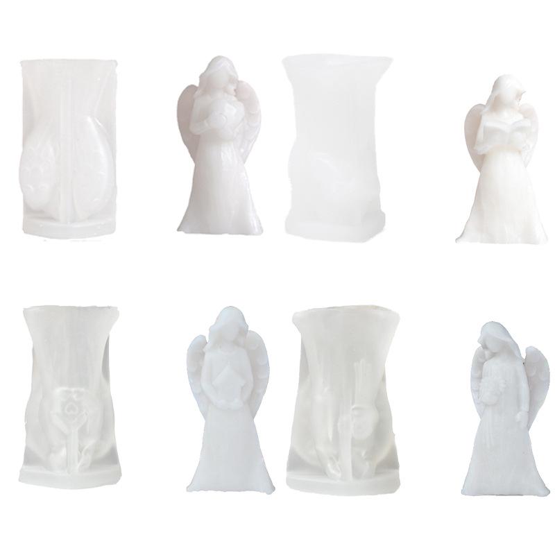 Engel mit Buch Silikonform für DIY Aroma Stein und Gipsornament