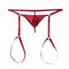 Men's sex underwear adjustable hole lace men's boxers perspective sexy men's sex thong