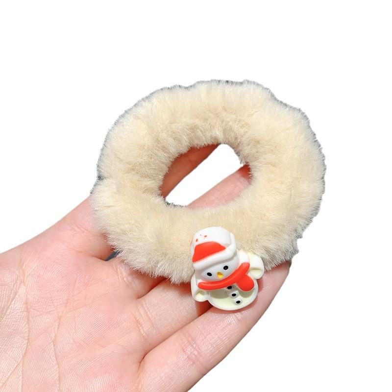 Christmas Reindeer Plush Scrunchies - Cartoon Hair Ties & Accessories, Set of 20