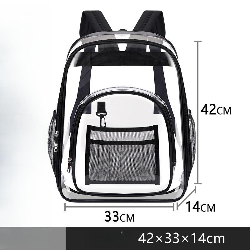 Transparent Backpack, Pvc Backpack, Schoolbag, Large-capacity Waterproof Jelly Bag, Fashionable
