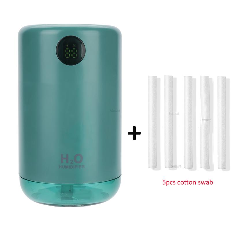 Drahtloser Ultraschall-Luftbefeuchter 500 ml, 2000 mAh, tragbarer Aroma-Wassernebel-Diffusor, Akkulaufzeit anzeigen, Aromatherapie-Humidificador