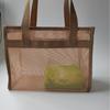 Large Capacity Mesh Tote Bag for Beach, Bathing, and Swimming - Portable, Quick-Drying, and Hollow Design