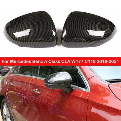 LHD Für Mercedes Benz A-Klasse CLA W177 C118 - Auto Rückspiegel Seitenspiegel Abdeckung Aufkleber Kappe Exterieur Türgehäuse Verkleidung Carbon