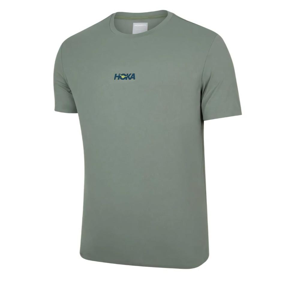 HOKA ONE ONE Skin-Friendly Comfortable Round Neck Short Sleeve T-Shirt Men tops 1171810-SEAM S