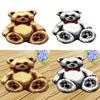 Toy Bear Latch Hook Kits Rugs Cushion Crafts Embroidery for Beginners White