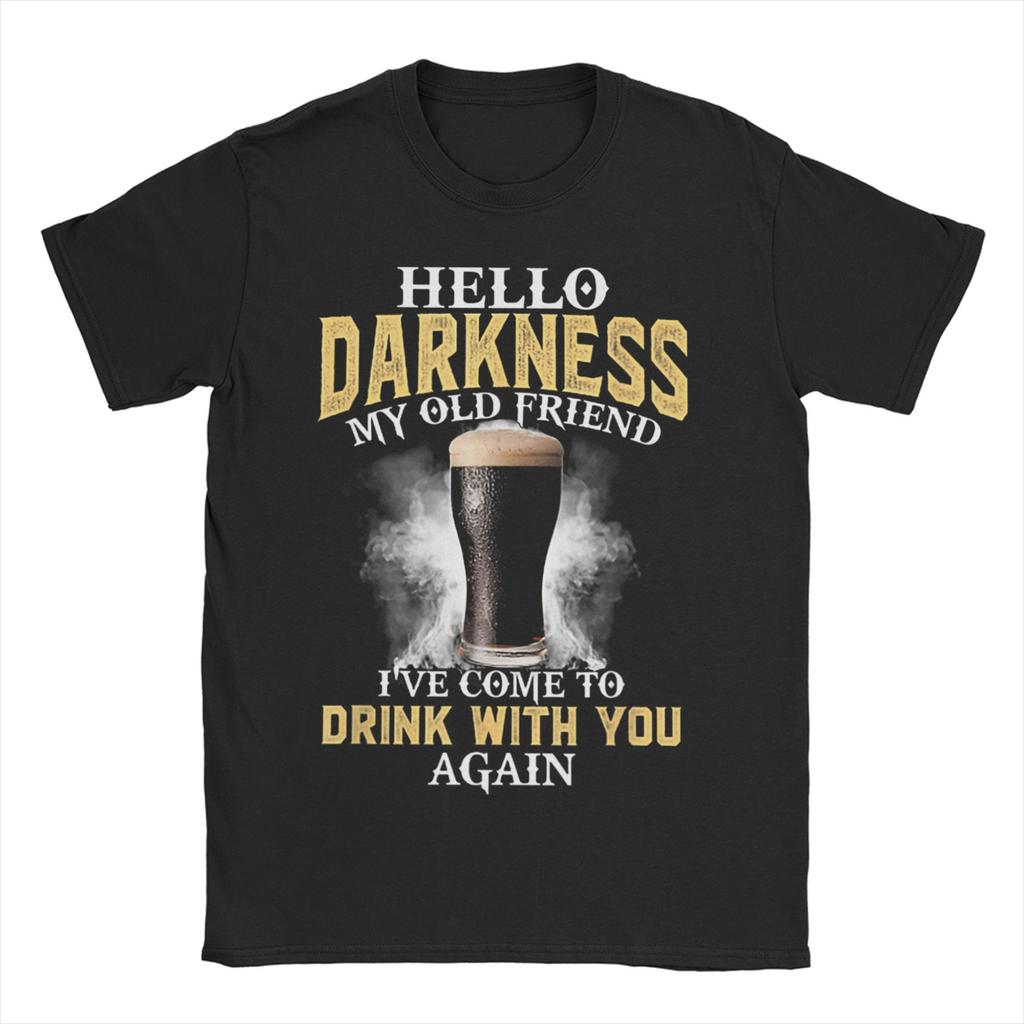Hello Darkness My Old Friend Huntrix for Men Women T Shirts Crow Kpop Demon Hunters Novelty Tees T-Shirts Pure Cotton Clothes