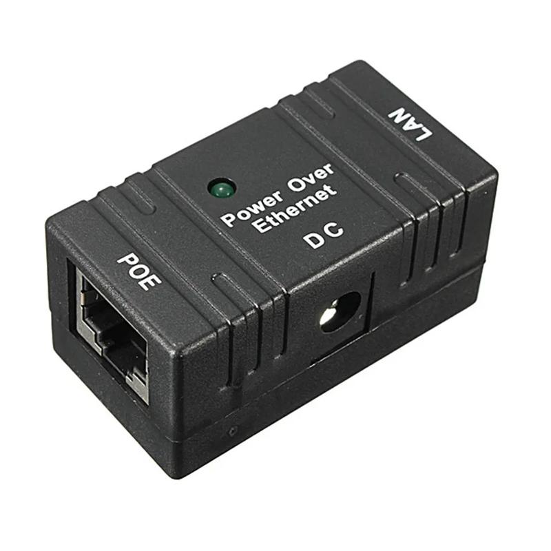 

10M/100Mbp Passive POE Power Over Ethernet RJ-45 Injector Splitter Wall Mount Adapter For CCTV IP Camera Networking Rj45 Plug чорний
