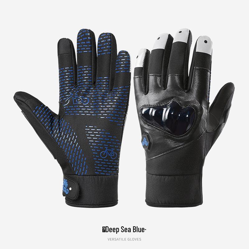 Men s Off-Road Racing Gloves: Anti-Fall, Anti-Slip, Fleece-Lined, Touchscreen-Compatible for Spring/Autumn Riding
