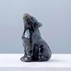 Carving Crystal Wolf Statue Natural Animal Ornament Feng Shui Ornament Crystal Little Wolf  Office