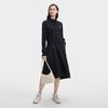 Fila White Fashion Simple Classic Casual Versatile Comfortable Loose Half-Zip Elegant Long Sleeve Dress Women Dresses Legendary-Blue F11W613302FNV
