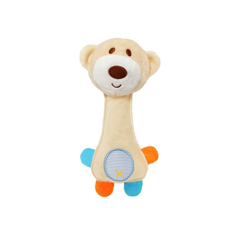 Niedliche Zoo-Serie Babyspiele Plüschrasselspielzeug für Babys Neugeborene Cartoon Stofftiere BB Stick Spielzeug Babybett Handglocke Spielzeug