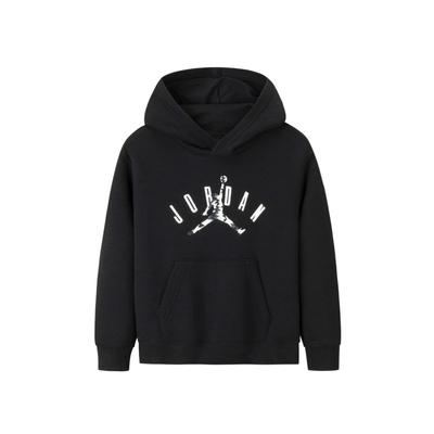 Jordan Felpa con cappuccio per bambini, comoda, morbida, tinta unita, versatile, nera JD2342088GS-002