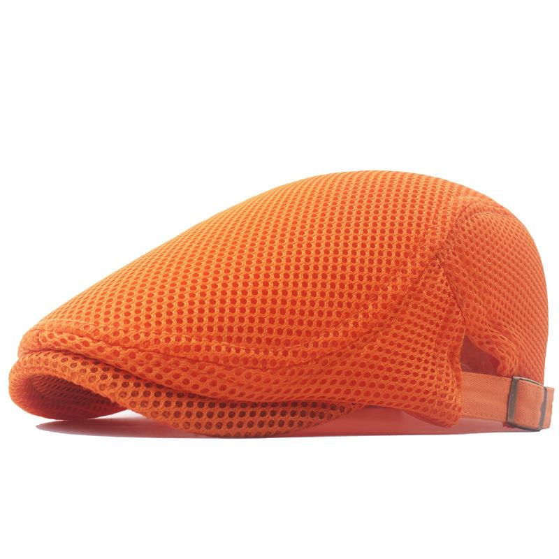 Berretto estivo in rete traforata berretto traspirante versione coreana da donna cappello da sole alla moda cappello forward da uomo tinta unita