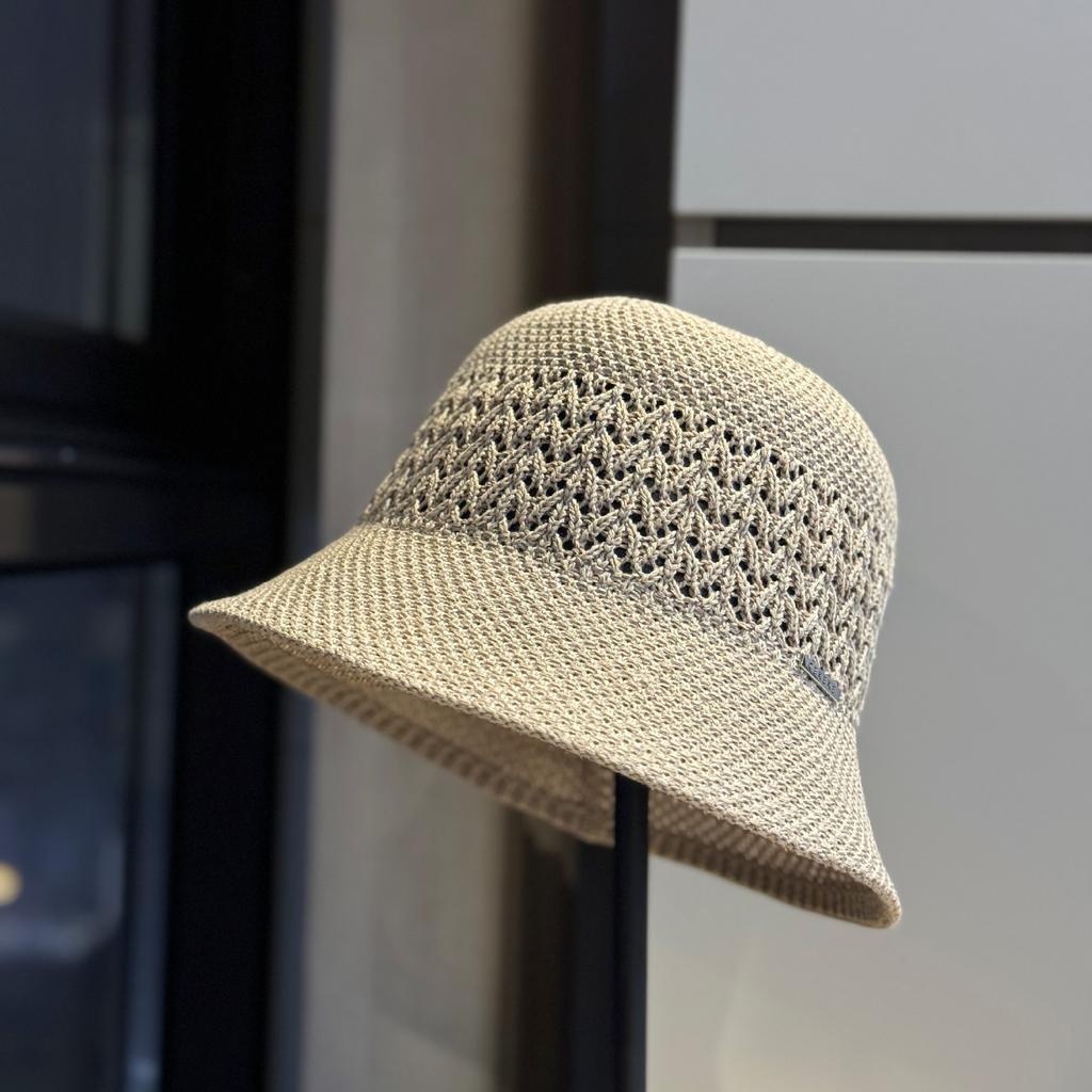 High-quality New Summer Knitted Fisherman Hat for Women, Hollowed-out Sun Protection Hat, Face-slimming Bucket Hat, Fresh and Stylish for Outings