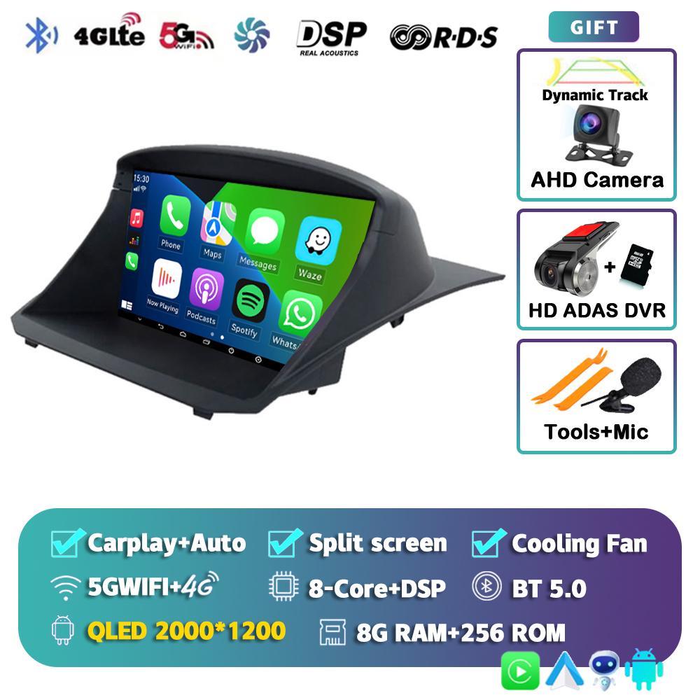 Android 14 Carplay Auto For Ford Fiesta 2009 - 2017 Car Radio Navigation GPS Multimedia Video Player Stereo 360 Camera Head Unit