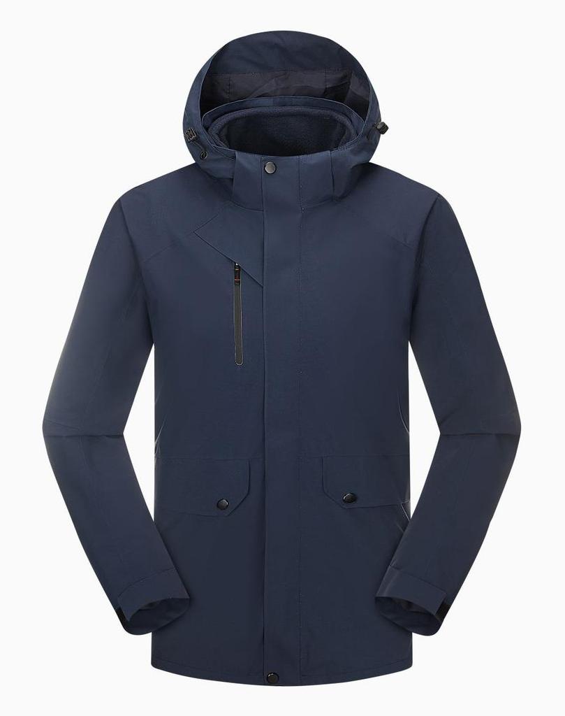 Autumn/Winter Outdoor Windproof Jacket & Workwear Two-Piece Cold-Proof 3-in-1 Mountaineering Suit for Men & Women