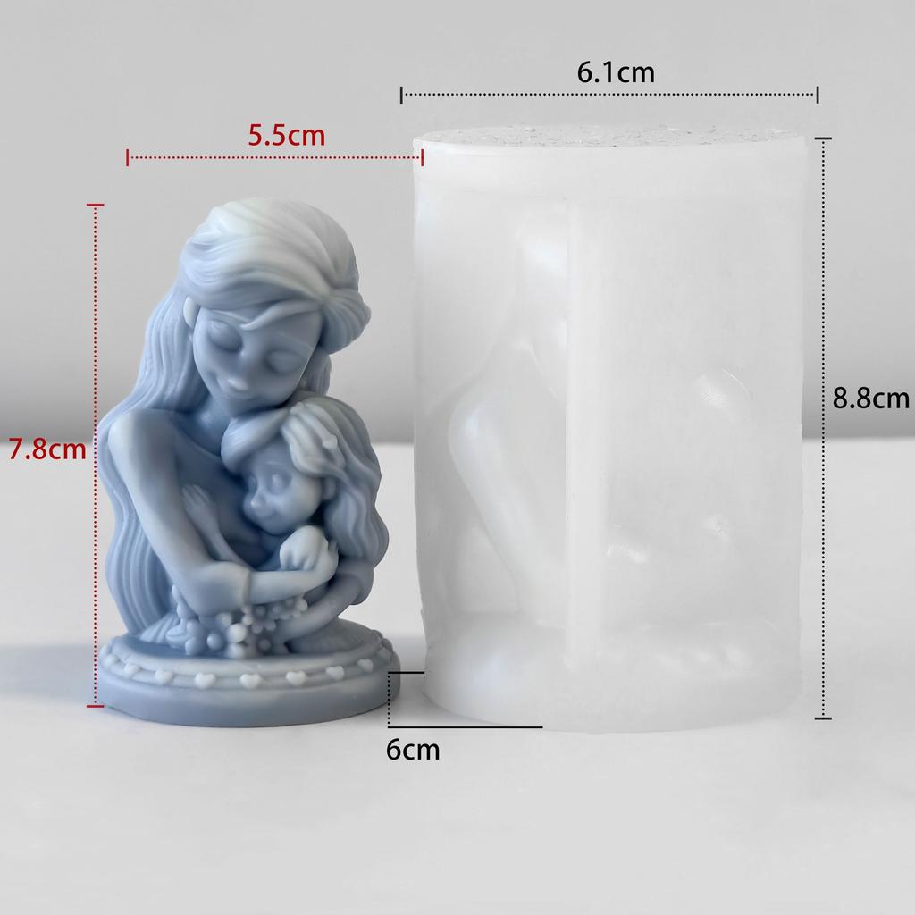 Mother's Day Aroma Candle Silicone Mold DIY Drip Plaster Diffuser Stone Ornament Silicone Mold Handmade Gifts for Mother's Day