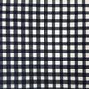 Handmade Workshop FUJITA School Lunch Black with Gingham Check Small Drawstring Bag for Boys and Handmade In Perfect for Kindergarten and School