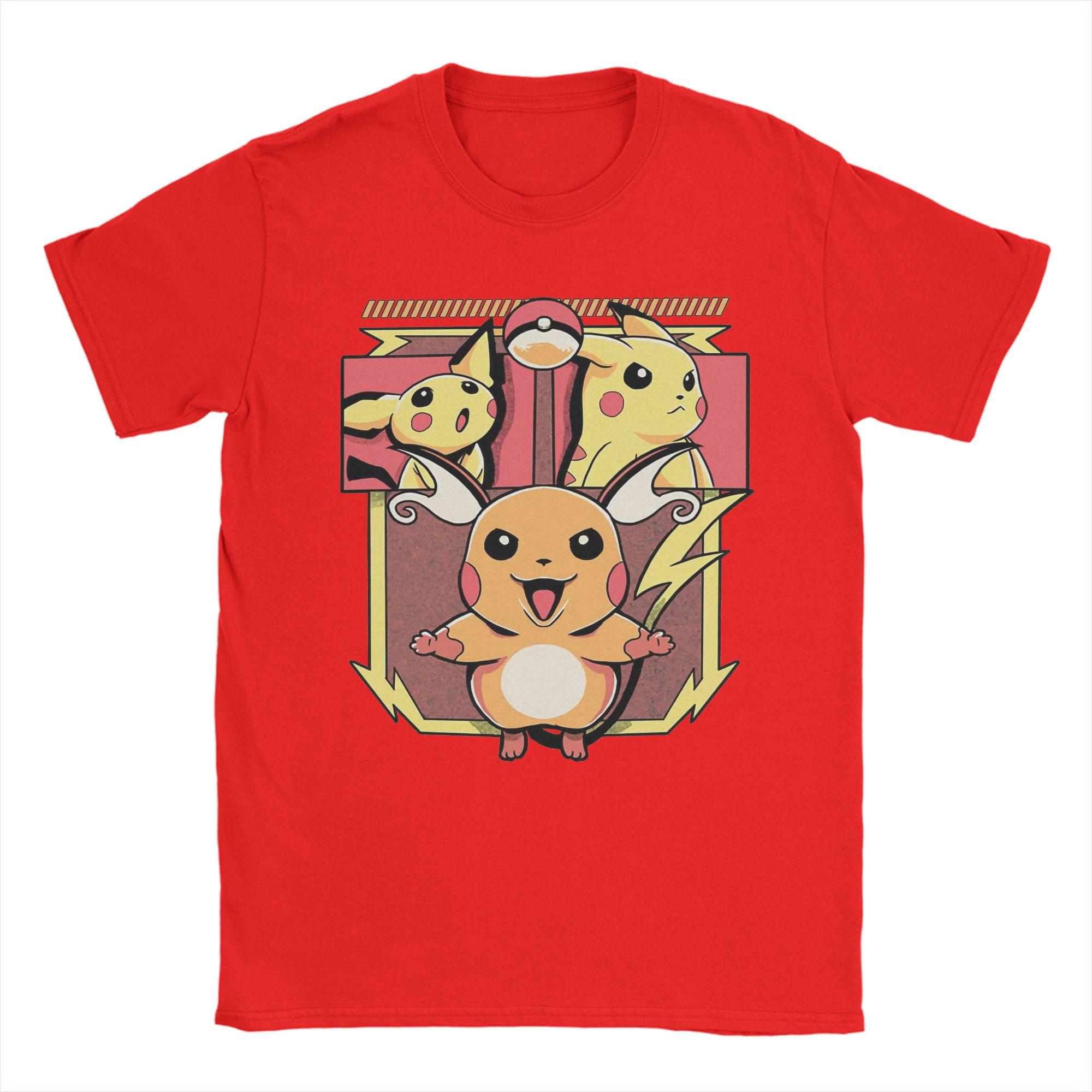 

PPokemon TShirt for Unisex Vintage Cotton Tee Shirt Crewneck Short Sleeve T Shirts Plus Size Tops S