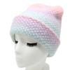 Tie-Dye Gradual Change Color Rabbit Hair Wool Hat Women'S Warm Rainbow Knitted Hat Ear Protector Pullover Hat