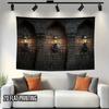 Halloween Castle Backdrop - Medieval Stone Wall Lanterns Photography Prop