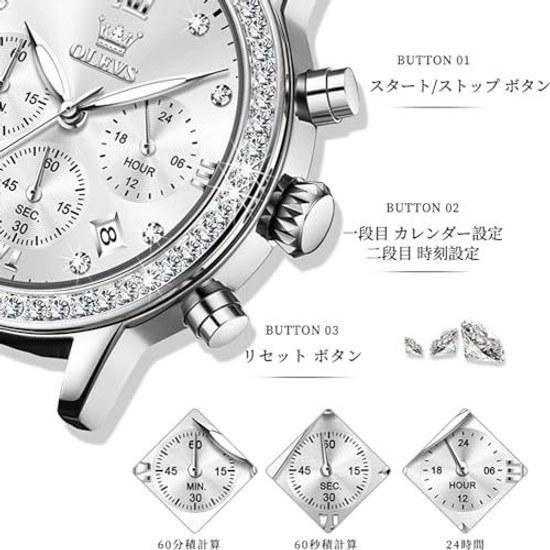 OLEVS watch women popular leather strap wristwatch quartz beautiful bracelet set lightweight slim waterproof date luminous white gift girlfriend.