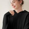Autumn/Winter 2025 Women's Ribbed Cashmere Hoodie - Thick, Elegant, Solid Color, Warm Base Layer Sweater
